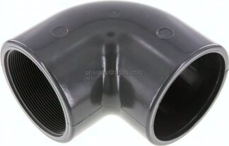 90°-Klebe-Gewindewinkel, PVC-U, 90mmxRp 3" IG