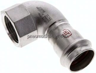 Pressfitting, Winkel, 28mm / Rp 1" IG, 1.4404