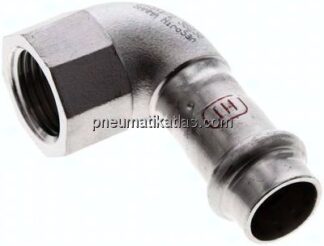 Pressfitting, Winkel, 15mm / Rp 1/2" IG, 1.4404