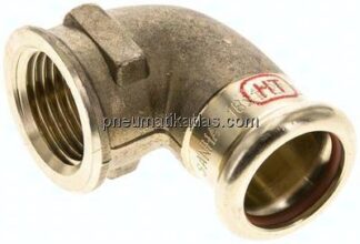 Pressfitting, Winkel, 18mm / Rp 1/2" IG, Kupfer / Kupferlegierung