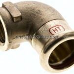 Pressfitting, Winkel, 22mm / Rp 1/2" IG, Kupfer / Kupferlegierung