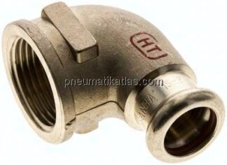 Pressfitting, Winkel, 15mm / Rp 3/4" IG, Kupfer / Kupferlegierung