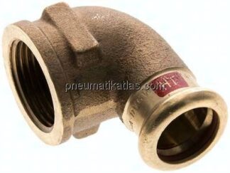 Pressfitting, Winkel, 18mm / Rp 3/4" IG, Kupfer / Kupferlegierung