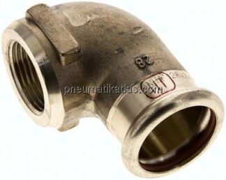 Pressfitting, Winkel, 28mm / Rp 3/4" IG, Kupfer / Kupferlegierung