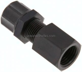 Aufschraub-Schott-Verschraubung G 1/4"-8x6mm,Aluminium