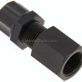Aufschraub-Schott-Verschraubung G 1/4"-8x6mm,Aluminium