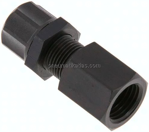 Aufschraub-Schott-Verschraubung G 1/4"-8x6mm,Aluminium