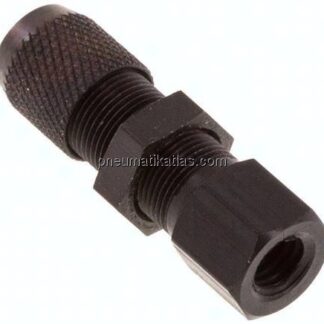 Aufschraub-Schott-Verschraubung M 5-4,3x3mm,Aluminium