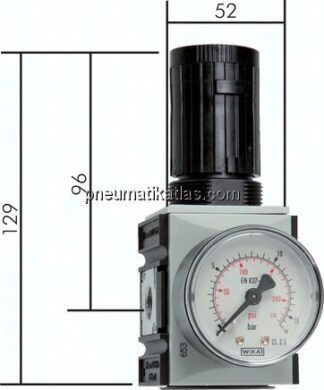 FUTURA Sicherheits-Druckregler (mit vorgeschaltetem, abschließbaren Kugelhahn und Befüllventil), G 1