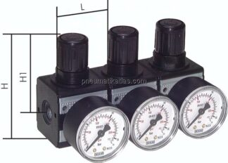 MULTIFIX Druckregler, abschließbar, Reihenmont. G 1/2", 0,5 - 10bar, Multifix 2