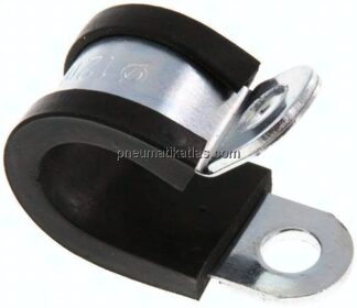 Gummiprofilierte Rohrschelle 12mm, DIN 3016-1