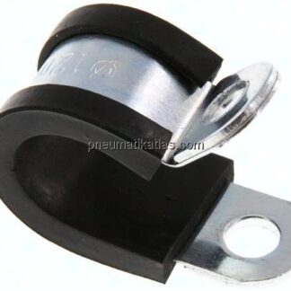 Gummiprofilierte Rohrschelle 12mm, DIN 3016-1