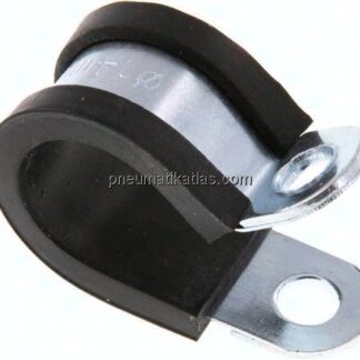 Gummiprofilierte Rohrschelle 14mm, DIN 3016-1