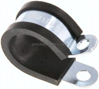Gummiprofilierte Rohrschelle 18mm, DIN 3016-1