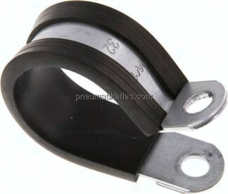 Gummiprofilierte Rohrschelle 32mm, DIN 3016-1