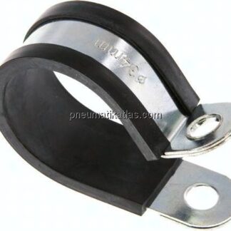 Gummiprofilierte Rohrschelle 34mm, DIN 3016-1
