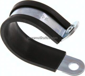 Gummiprofilierte Rohrschelle 40mm, DIN 3016-1