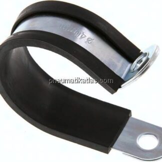 Gummiprofilierte Rohrschelle 40mm, DIN 3016-1