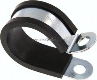 Gummiprofilierte Rohrschelle 42mm, DIN 3016-1