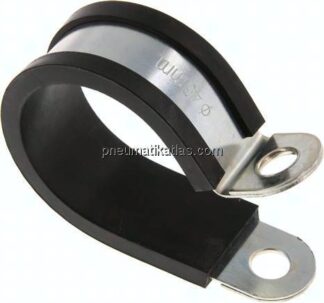 Gummiprofilierte Rohrschelle 45mm, DIN 3016-1
