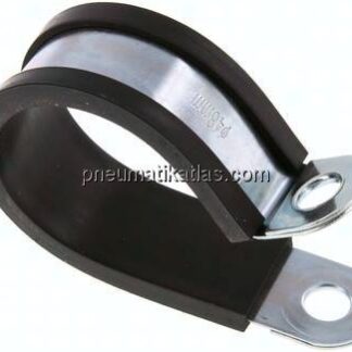 Gummiprofilierte Rohrschelle 48mm, DIN 3016-1