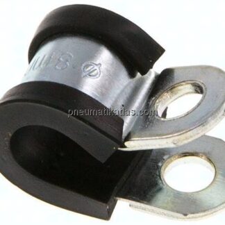 Gummiprofilierte Rohrschelle 8mm, DIN 3016-1