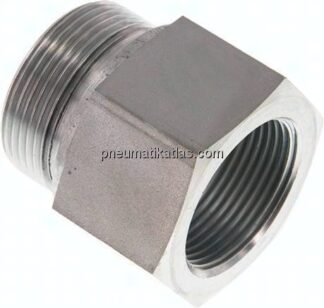 Hydraulik-Reduzierung G 1-1/2"(AG)-G 1-1/4"(IG), Stahl verzinkt, NBR-Dichtung