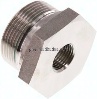 Hydraulik-Reduzierung G 1-1/2"(AG)-G 1/2"(IG), 1.4571, FKM-Dichtung