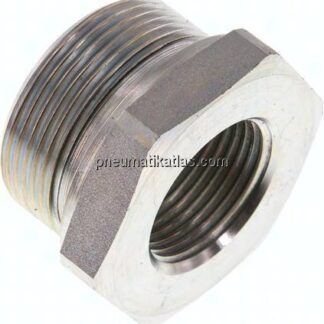 Hydraulik-Reduzierung G 1-1/2"(AG)-G 1"(IG), Stahl verzinkt, NBR-Dichtung