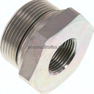 Hydraulik-Reduzierung G 1-1/2"(AG)-G 3/4"(IG), Stahl verzinkt, NBR-Dichtung