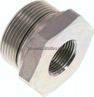 Hydraulik-Reduzierung G 1-1/2"(AG)-G 3/4"(IG), Stahl verzinkt, NBR-Dichtung