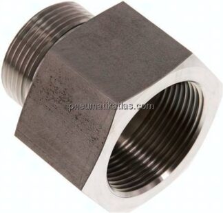 Hydraulik-Reduzierung G 1-1/4"(AG)-G 1-1/2"(IG), 1.4571, FKM-Dichtung