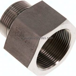 Hydraulik-Reduzierung G 1-1/4"(AG)-G 1-1/2"(IG), 1.4571, FKM-Dichtung