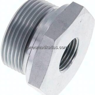 Hydraulik-Reduzierung G 1-1/4"(AG)-G 1/2"(IG), Stahl verzinkt, NBR-Dichtung
