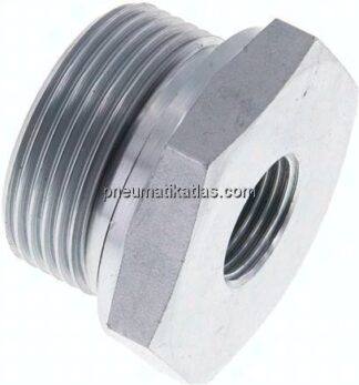 Hydraulik-Reduzierung G 1-1/4"(AG)-G 1/2"(IG), Stahl verzinkt, NBR-Dichtung