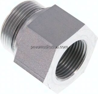 Hydraulik-Reduzierung G 1-1/4"(AG)-G 1"(IG), Stahl verzinkt, NBR-Dichtung