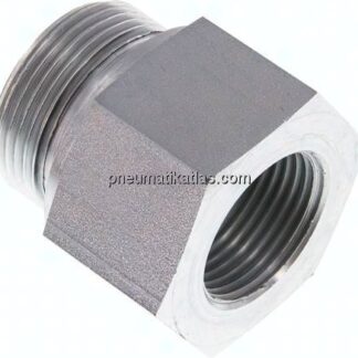 Hydraulik-Reduzierung G 1-1/4"(AG)-G 1"(IG), Stahl verzinkt, NBR-Dichtung