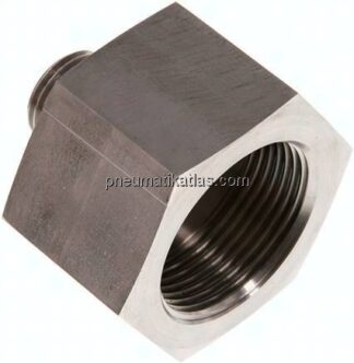 Hydraulik-Reduzierung G 1/2"(AG)-G 1-1/4"(IG), 1.4571, FKM-Dichtung