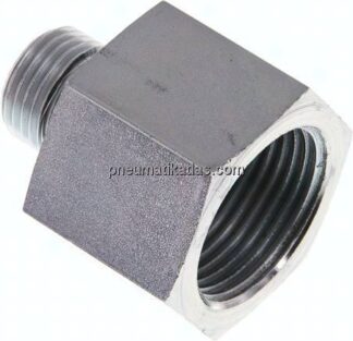 Hydraulik-Reduzierung G 1/2"(AG)-G 1"(IG), Stahl verzinkt, NBR-Dichtung