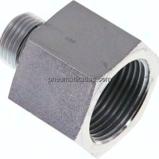 Hydraulik-Reduzierung G 1/2"(AG)-G 1"(IG), Stahl verzinkt, NBR-Dichtung