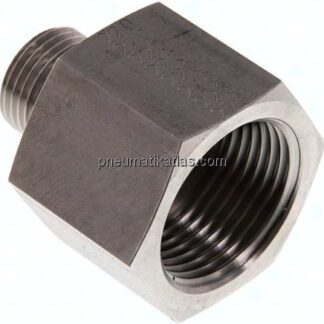 Hydraulik-Reduzierung G 1/2"(AG)-G 1"(IG), 1.4571, FKM-Dichtung