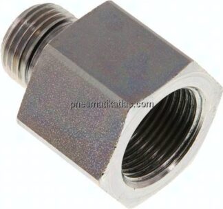 Hydraulik-Reduzierung G 1/2"(AG)-G 3/4"(IG), Stahl verzinkt, NBR-Dichtung