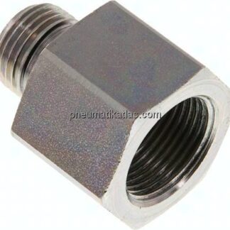 Hydraulik-Reduzierung G 1/2"(AG)-G 3/4"(IG), Stahl verzinkt, NBR-Dichtung