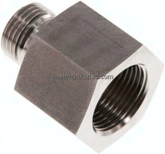 Hydraulik-Reduzierung G 1/2"(AG)-G 3/4"(IG), 1.4571, FKM-Dichtung