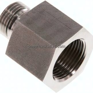 Hydraulik-Reduzierung G 1/2"(AG)-G 3/4"(IG), 1.4571, FKM-Dichtung