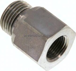 Hydraulik-Reduzierung G 1/2"(AG)-G 3/8"(IG), Stahl verzinkt, NBR-Dichtung