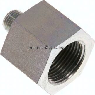 Hydraulik-Reduzierung G 1/4"(AG)-G 3/4"(IG), Stahl verzinkt, NBR-Dichtung