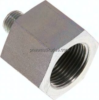 Hydraulik-Reduzierung G 1/4"(AG)-G 3/4"(IG), Stahl verzinkt, NBR-Dichtung