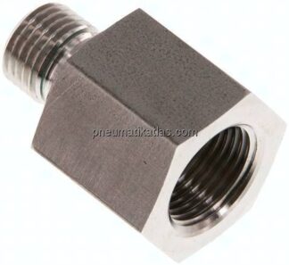 Hydraulik-Reduzierung G 1/4"(AG)-G 3/8"(IG), 1.4571, FKM-Dichtung