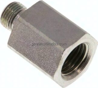 Hydraulik-Reduzierung G 1/8"(AG)-G 1/4"(IG), Stahl verzinkt, NBR-Dichtung